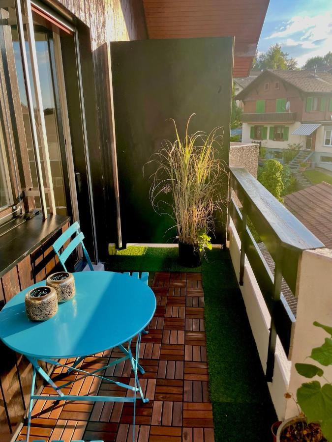 Ferienwohnung Studio Bahnhof Spiez Exterior foto